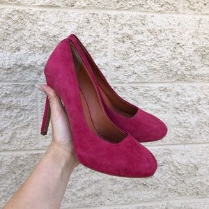 REBECCA MINKOFF SZ 8 SUEDE PUMPS SHOES HEELS